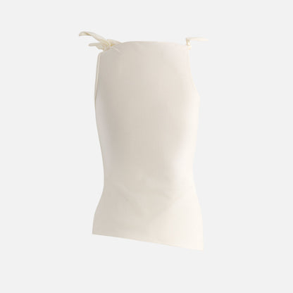 Coperni Asymmetric Flower Top - White