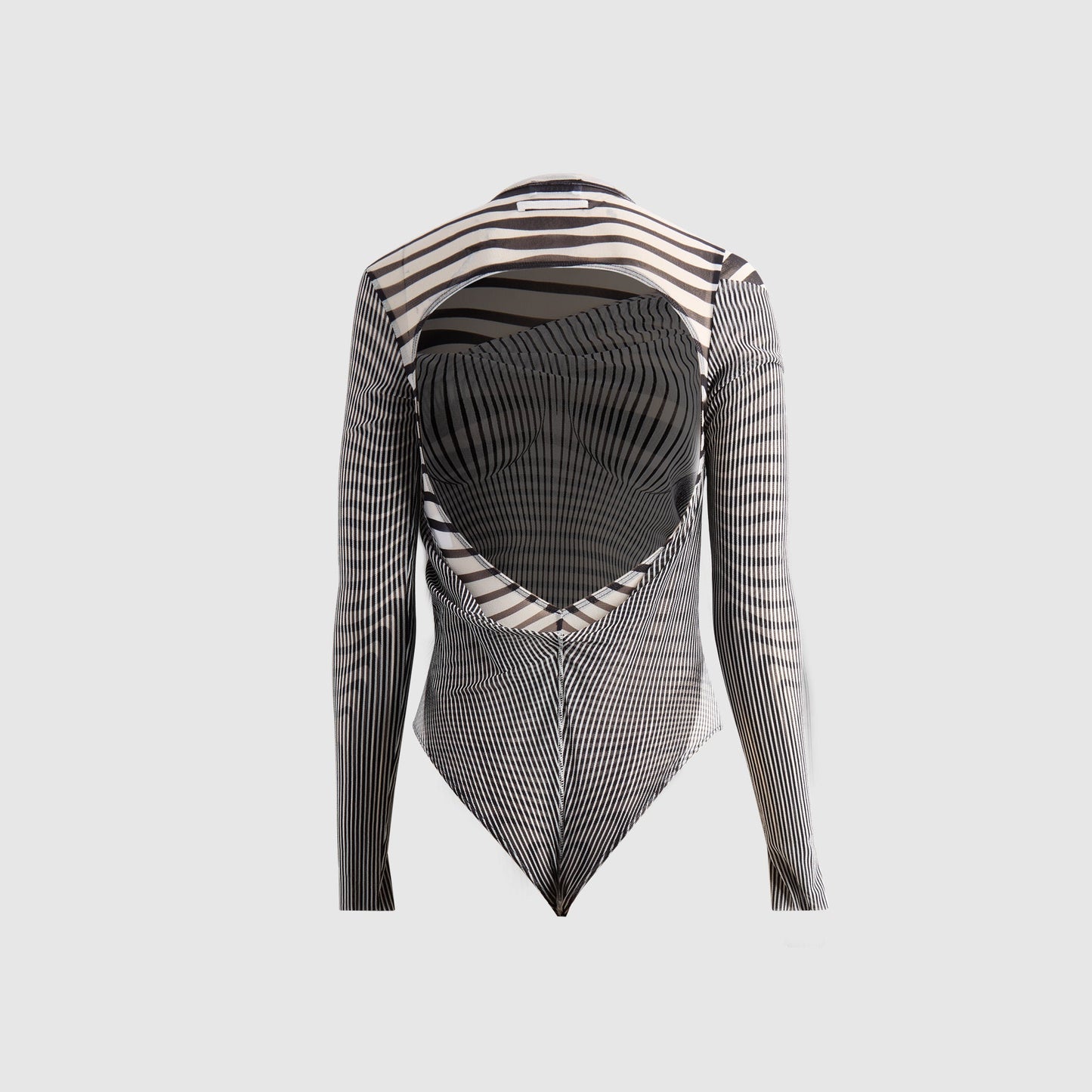 Jean Paul Gaultier Mesh Bodysuit - Pinstripe Body Morphing