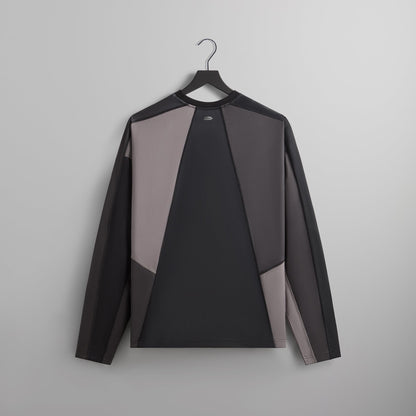 Kith Long Sleeve Panelled Otto Tee - Black