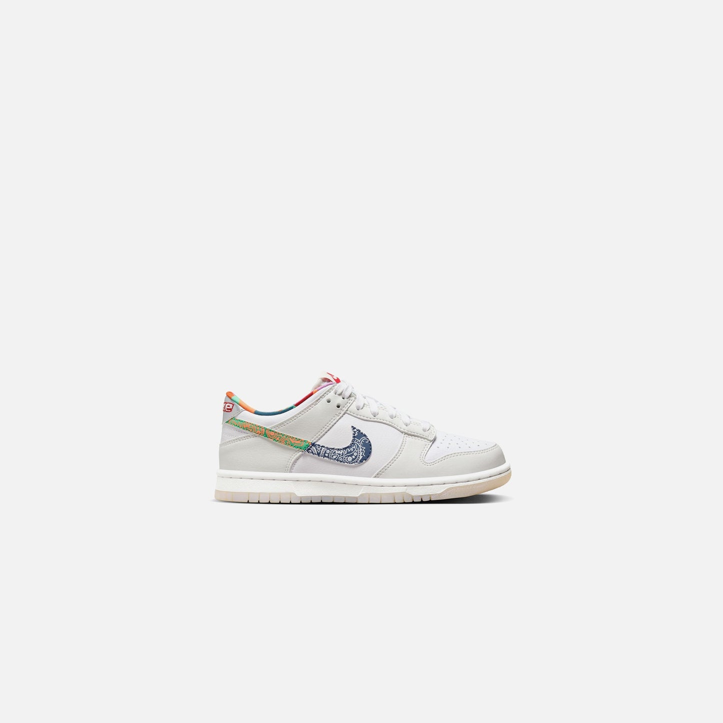 Nike GS Dunk Low - White / Diffused Blue / Mystic Red