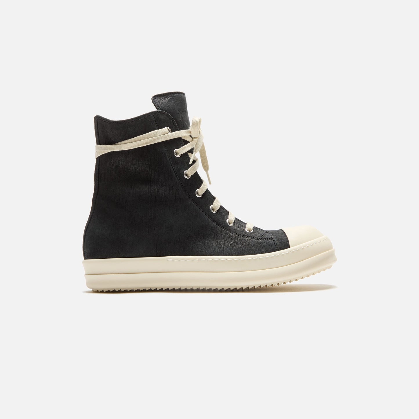 Rick Owens Sneakers - Scarpe In Pelle / Black / Milk / Milk