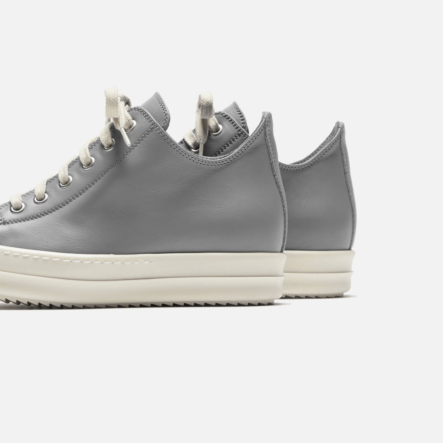 Rick Owens Low Sneaks - Scarpe In Pelle / Dust / Milk / Milk