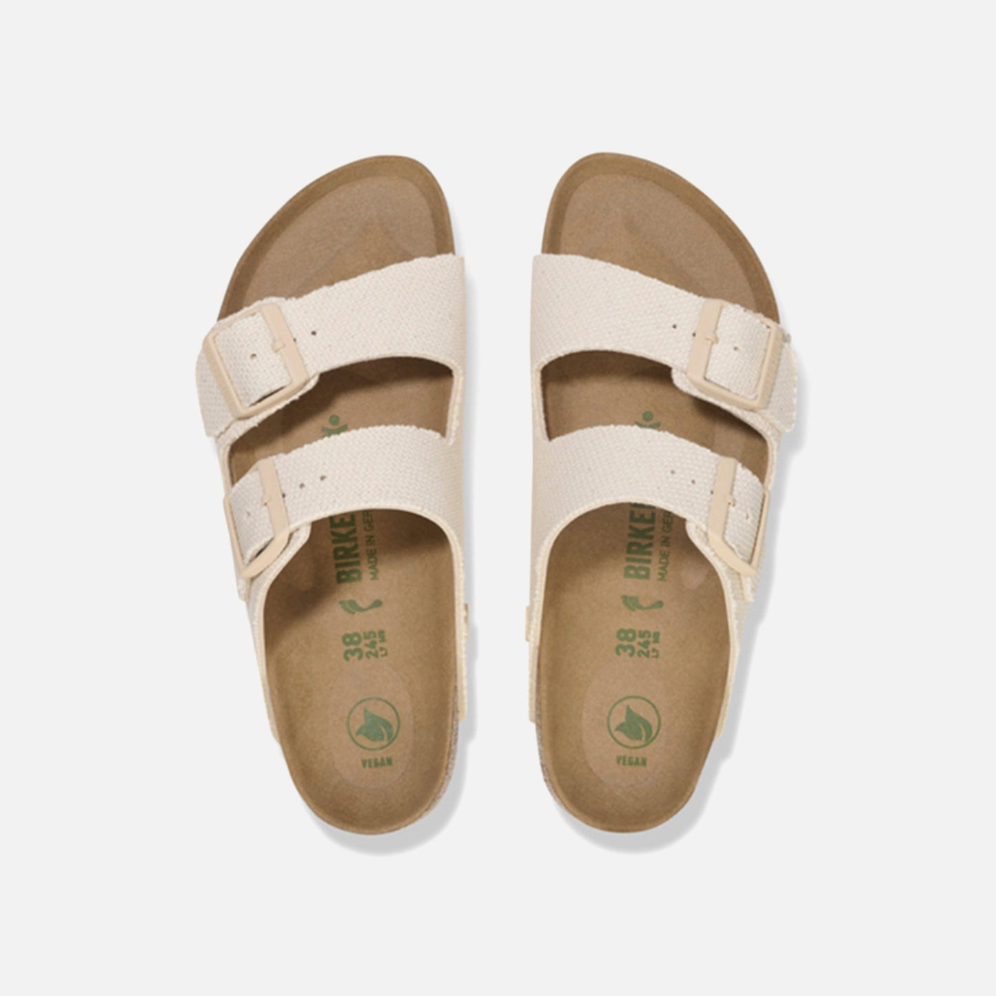 Birkenstock Arizona Vegan Canvas - Rough Eggshell