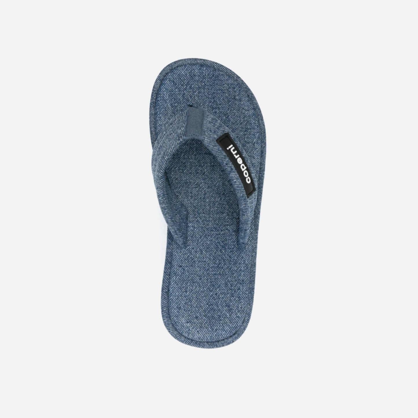 Coperni Denim Branded Wedge Sandal - Blue