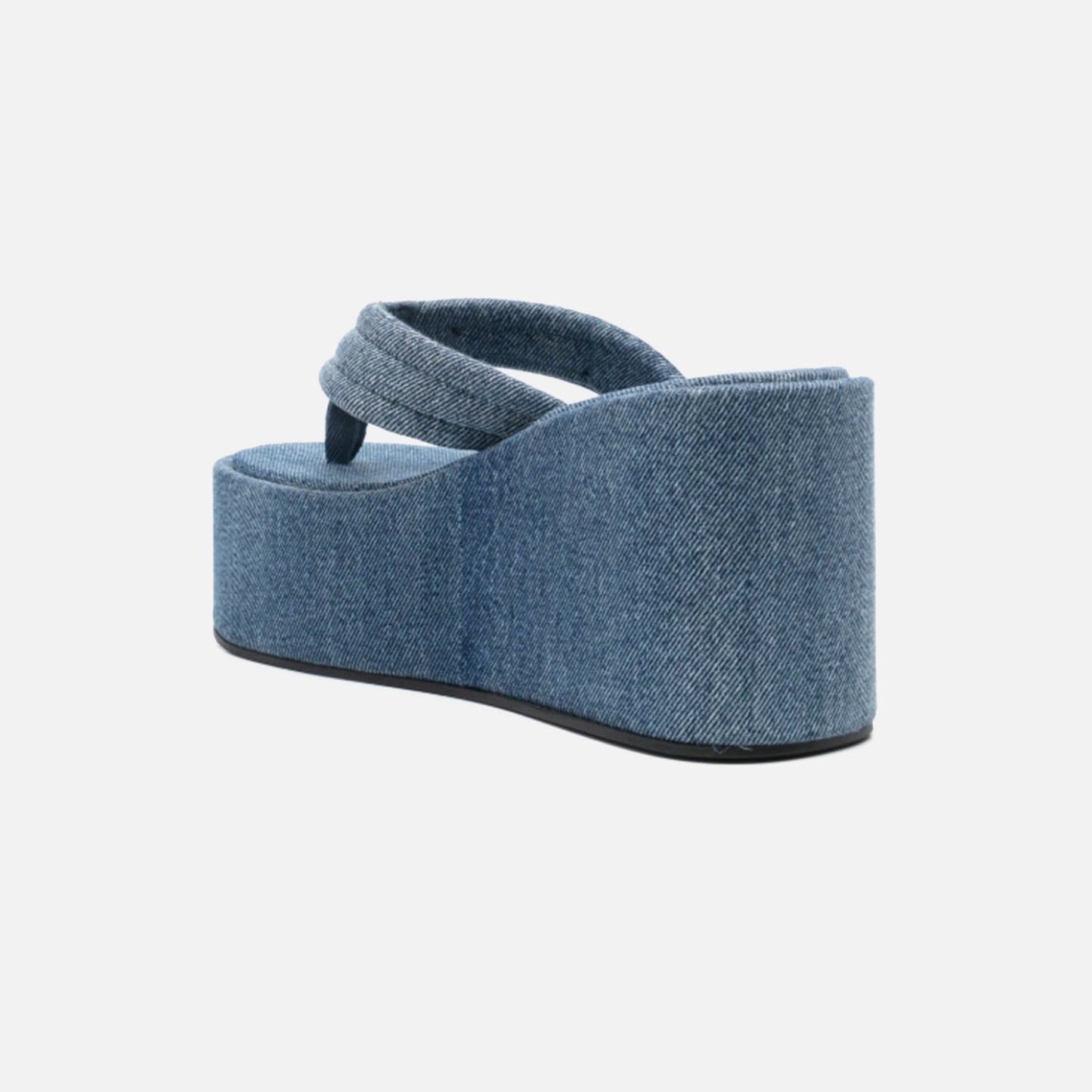 Coperni Denim Branded Wedge Sandal - Blue