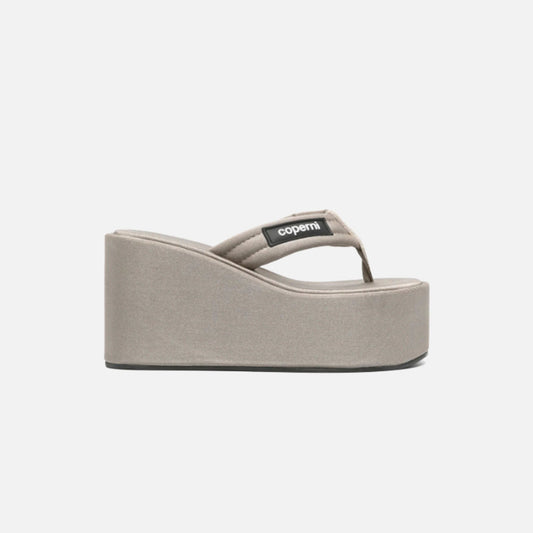 Coperni Branded Wedge Sandal - Grey