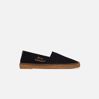 Saint Laurent Espadrille Embroidered - Nero / Nero