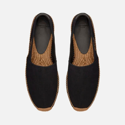 Saint Laurent Espadrille Embroidered - Nero / Nero